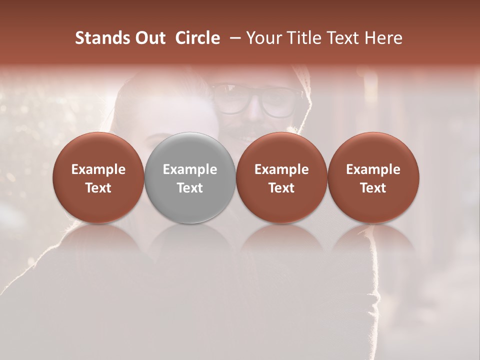 A Man And Woman Are Posing For A Picture PowerPoint Template