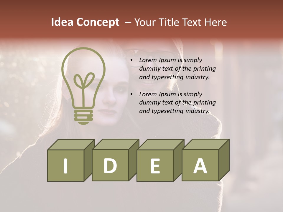 A Man And Woman Are Posing For A Picture PowerPoint Template