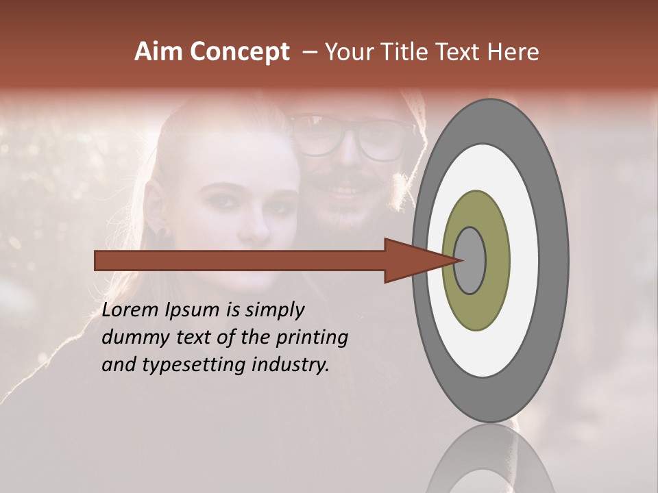 A Man And Woman Are Posing For A Picture PowerPoint Template