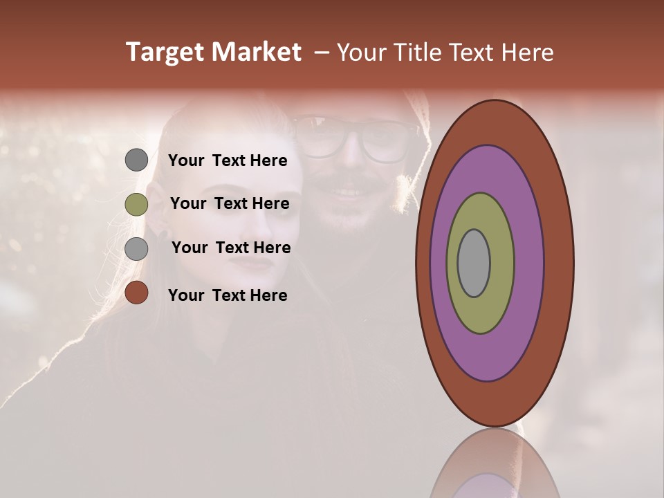 A Man And Woman Are Posing For A Picture PowerPoint Template