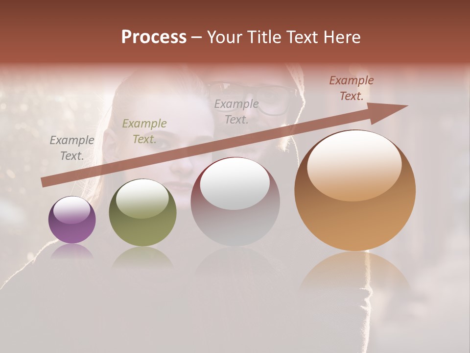 A Man And Woman Are Posing For A Picture PowerPoint Template