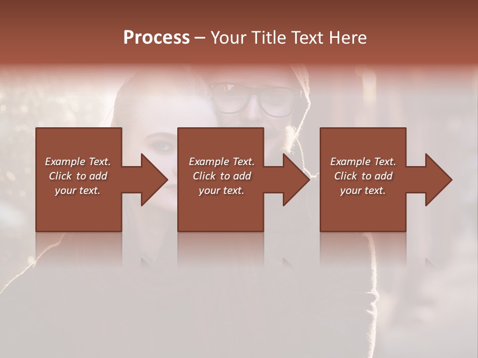 A Man And Woman Are Posing For A Picture PowerPoint Template