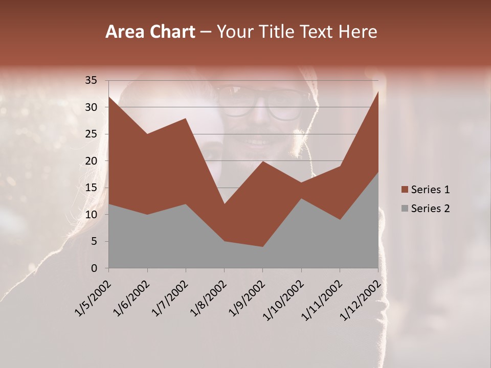 A Man And Woman Are Posing For A Picture PowerPoint Template