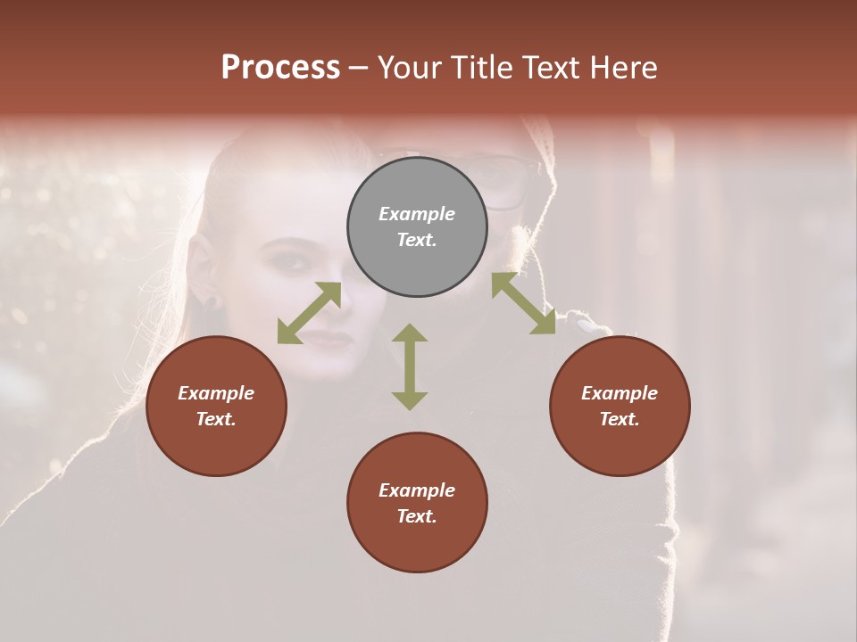 A Man And Woman Are Posing For A Picture PowerPoint Template