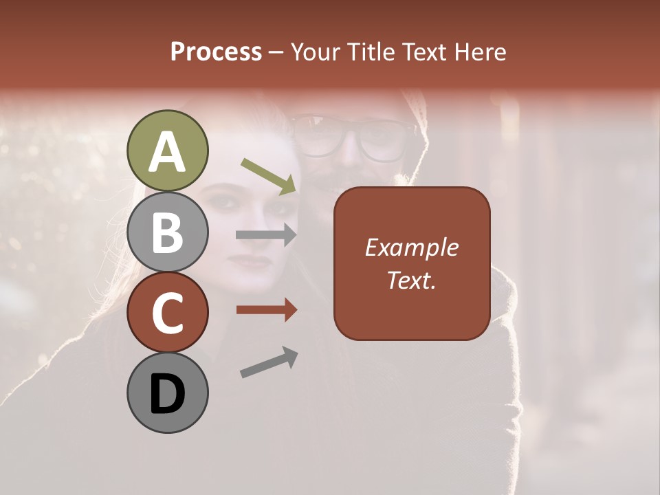 A Man And Woman Are Posing For A Picture PowerPoint Template
