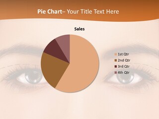 A Woman's Blue Eyes With A Brown Background PowerPoint Template