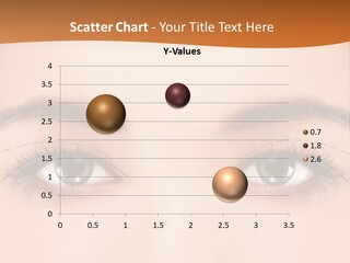 A Woman's Blue Eyes With A Brown Background PowerPoint Template
