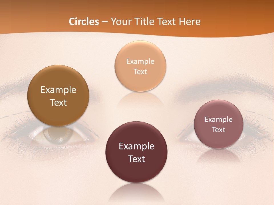 A Woman's Blue Eyes With A Brown Background PowerPoint Template