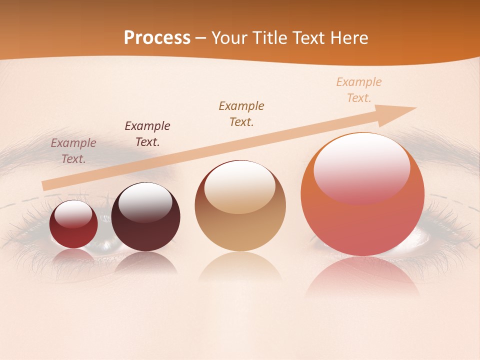 A Woman's Blue Eyes With A Brown Background PowerPoint Template