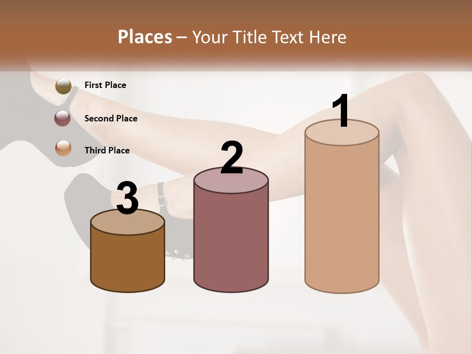 A Woman's Legs With Black Shoes And Heels PowerPoint Template