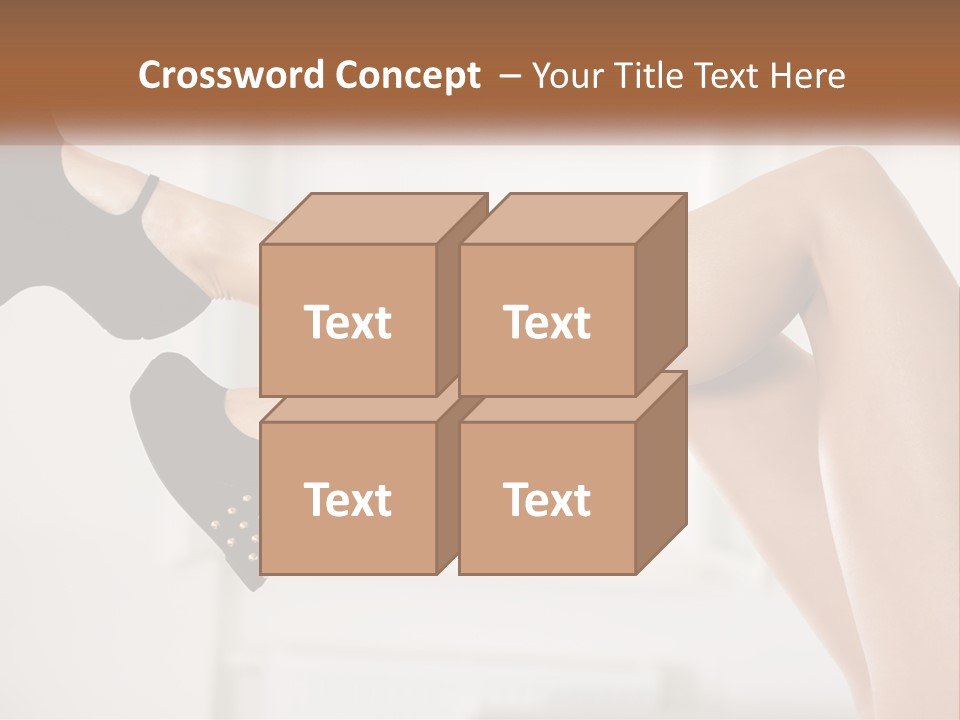 A Woman's Legs With Black Shoes And Heels PowerPoint Template