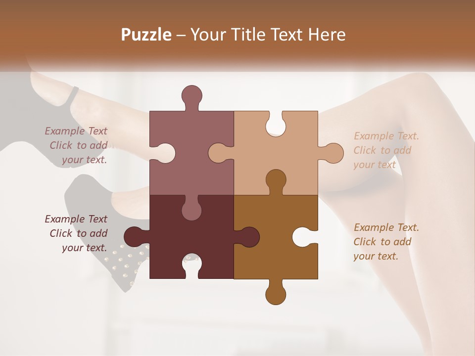 A Woman's Legs With Black Shoes And Heels PowerPoint Template