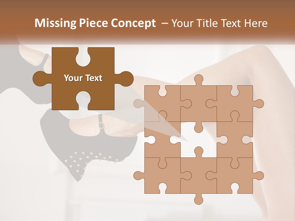 A Woman's Legs With Black Shoes And Heels PowerPoint Template