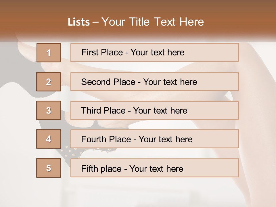 A Woman's Legs With Black Shoes And Heels PowerPoint Template