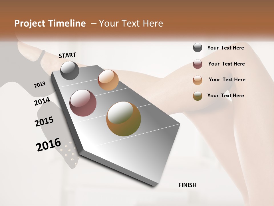 A Woman's Legs With Black Shoes And Heels PowerPoint Template