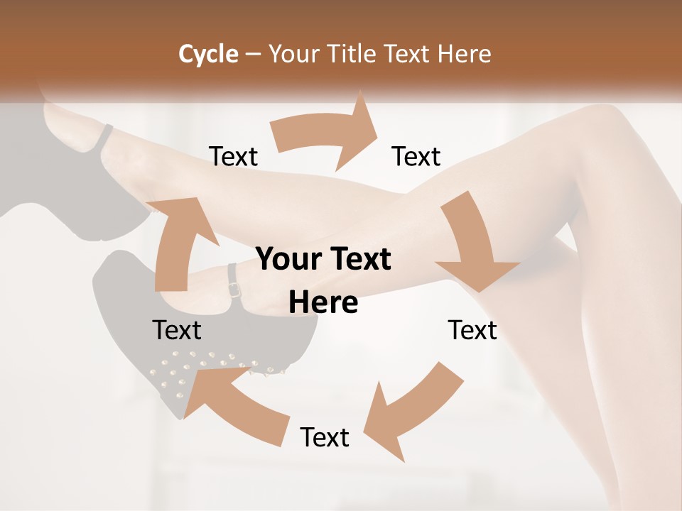 A Woman's Legs With Black Shoes And Heels PowerPoint Template