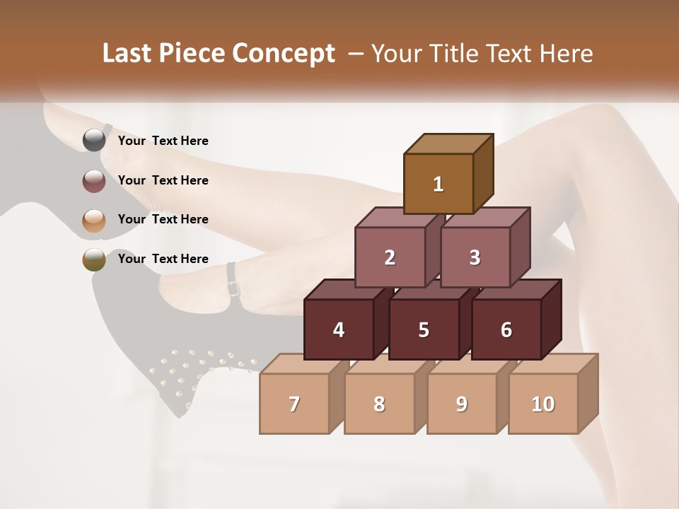 A Woman's Legs With Black Shoes And Heels PowerPoint Template