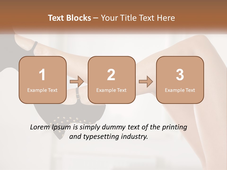 A Woman's Legs With Black Shoes And Heels PowerPoint Template