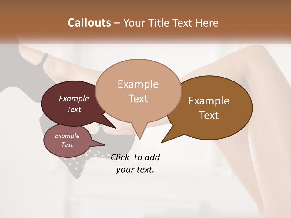 A Woman's Legs With Black Shoes And Heels PowerPoint Template