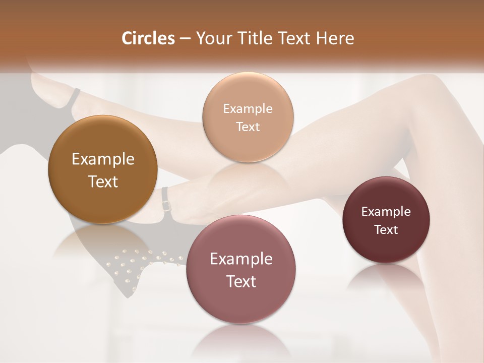 A Woman's Legs With Black Shoes And Heels PowerPoint Template