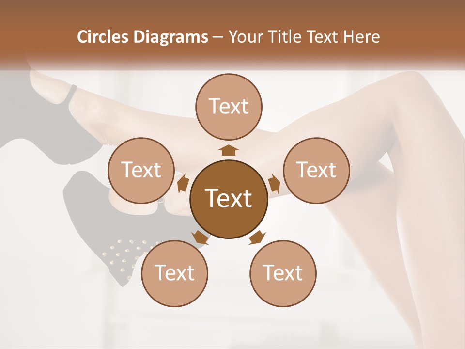 A Woman's Legs With Black Shoes And Heels PowerPoint Template