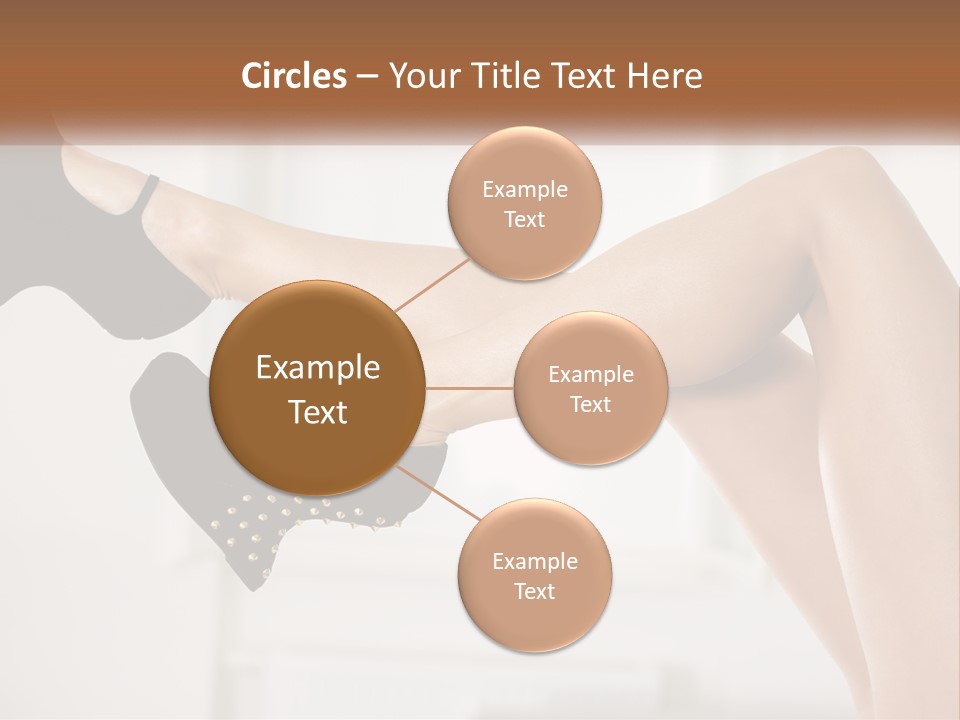A Woman's Legs With Black Shoes And Heels PowerPoint Template