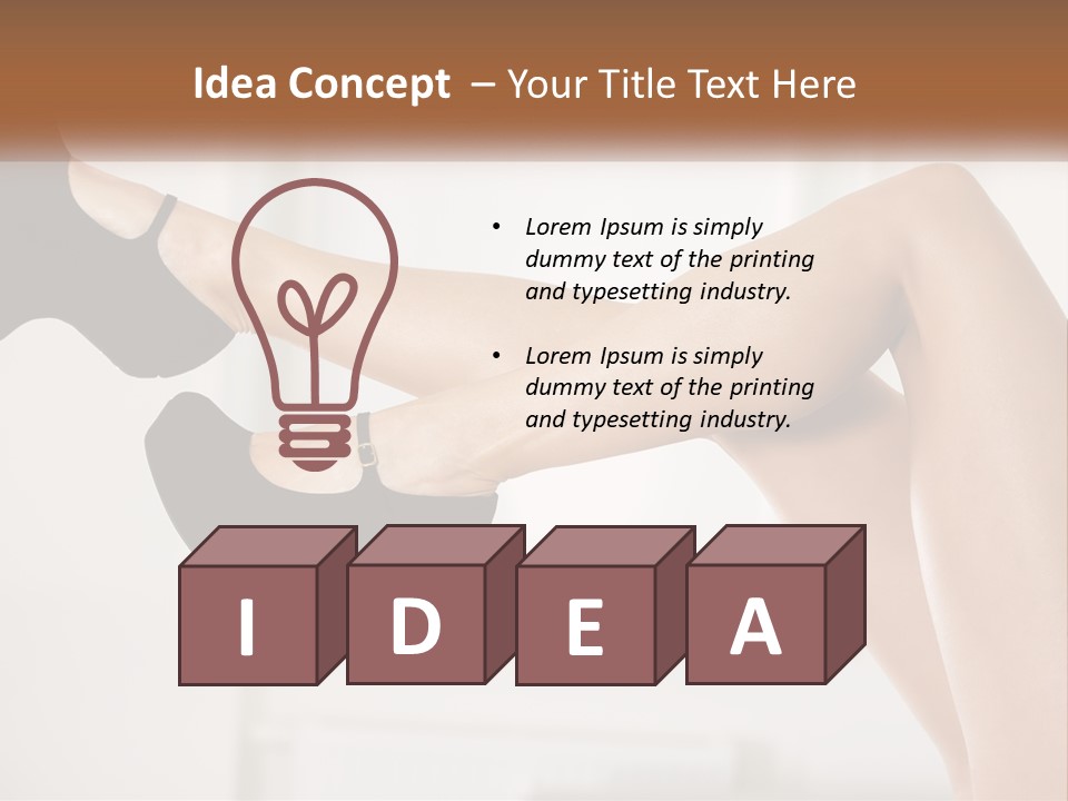 A Woman's Legs With Black Shoes And Heels PowerPoint Template