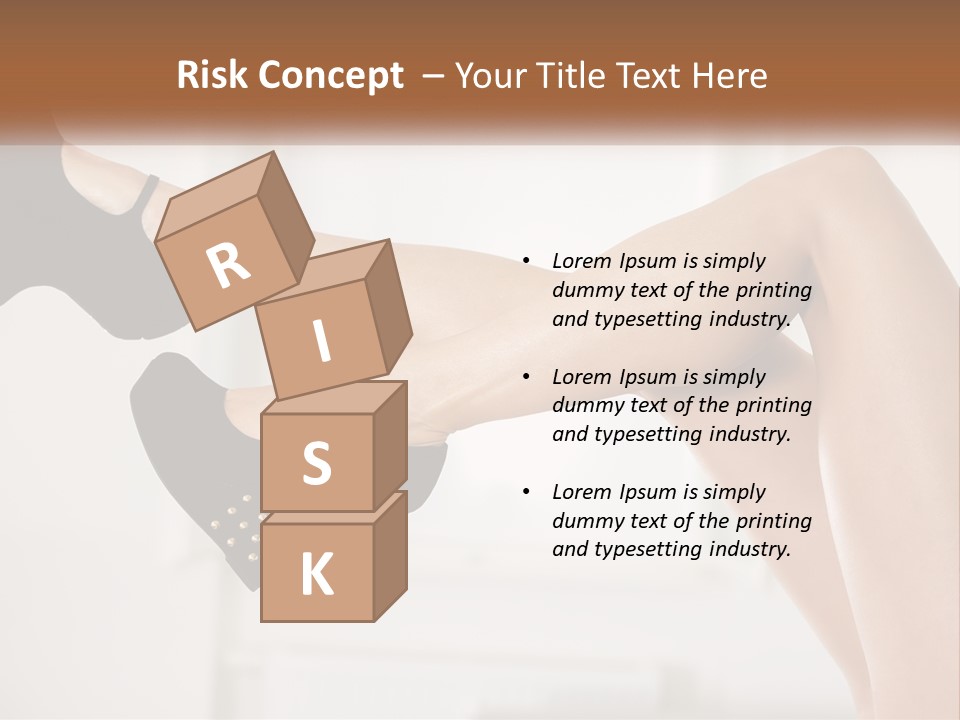 A Woman's Legs With Black Shoes And Heels PowerPoint Template