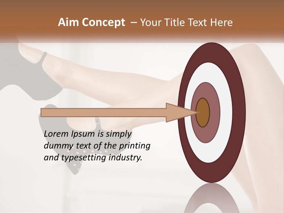 A Woman's Legs With Black Shoes And Heels PowerPoint Template