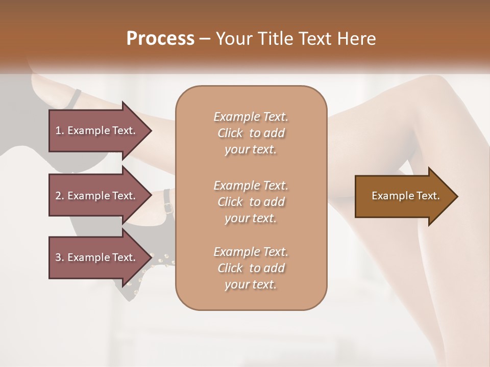 A Woman's Legs With Black Shoes And Heels PowerPoint Template