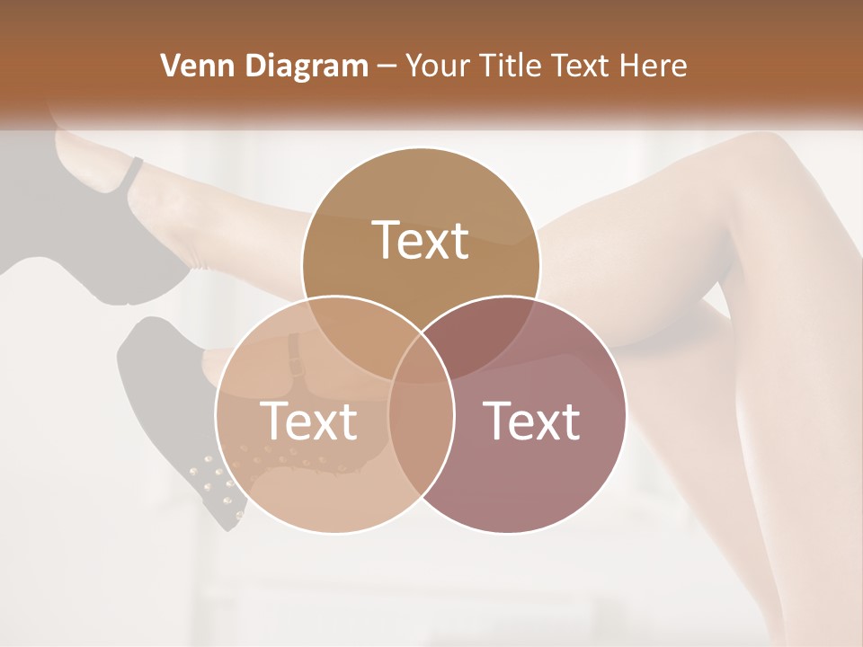 A Woman's Legs With Black Shoes And Heels PowerPoint Template