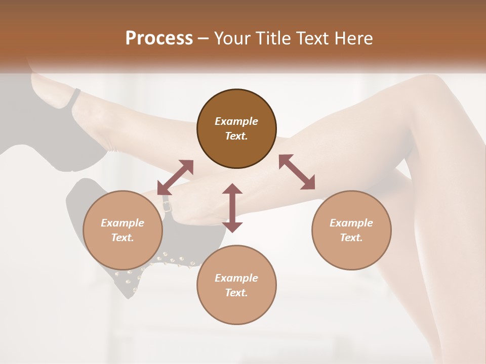 A Woman's Legs With Black Shoes And Heels PowerPoint Template
