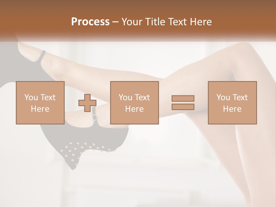 A Woman's Legs With Black Shoes And Heels PowerPoint Template