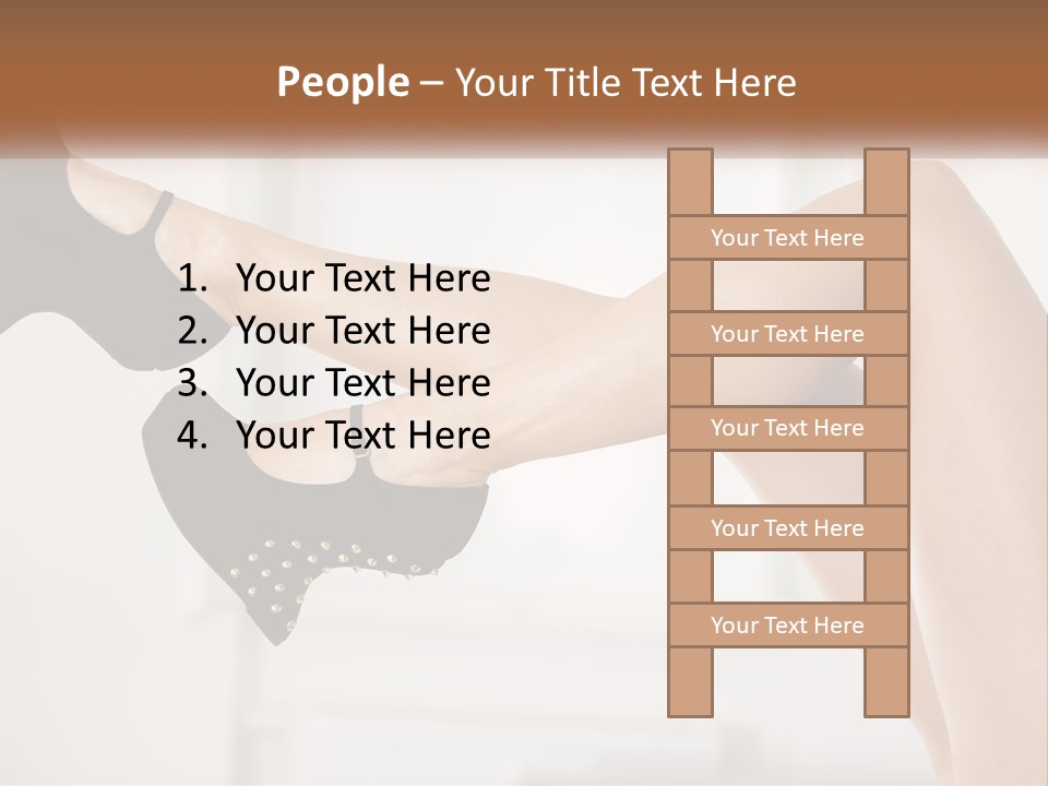A Woman's Legs With Black Shoes And Heels PowerPoint Template