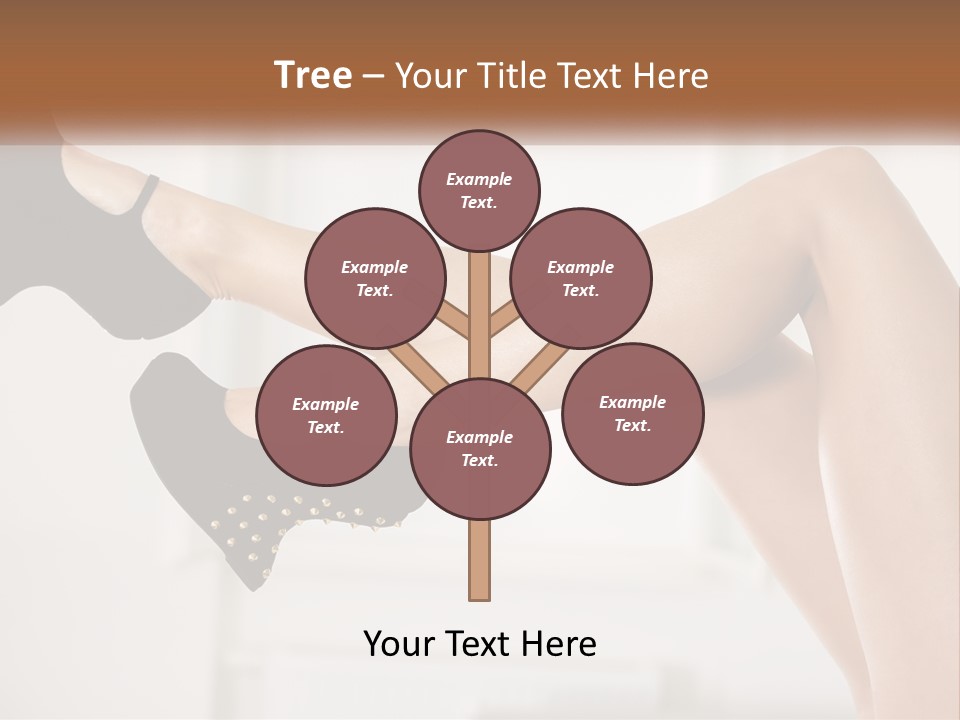 A Woman's Legs With Black Shoes And Heels PowerPoint Template
