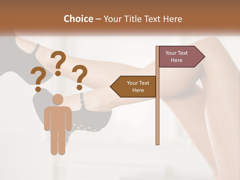 A Woman's Legs With Black Shoes And Heels PowerPoint Template