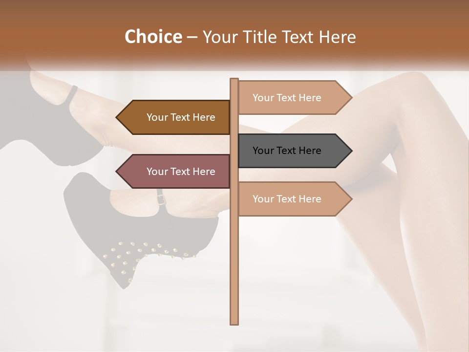 A Woman's Legs With Black Shoes And Heels PowerPoint Template
