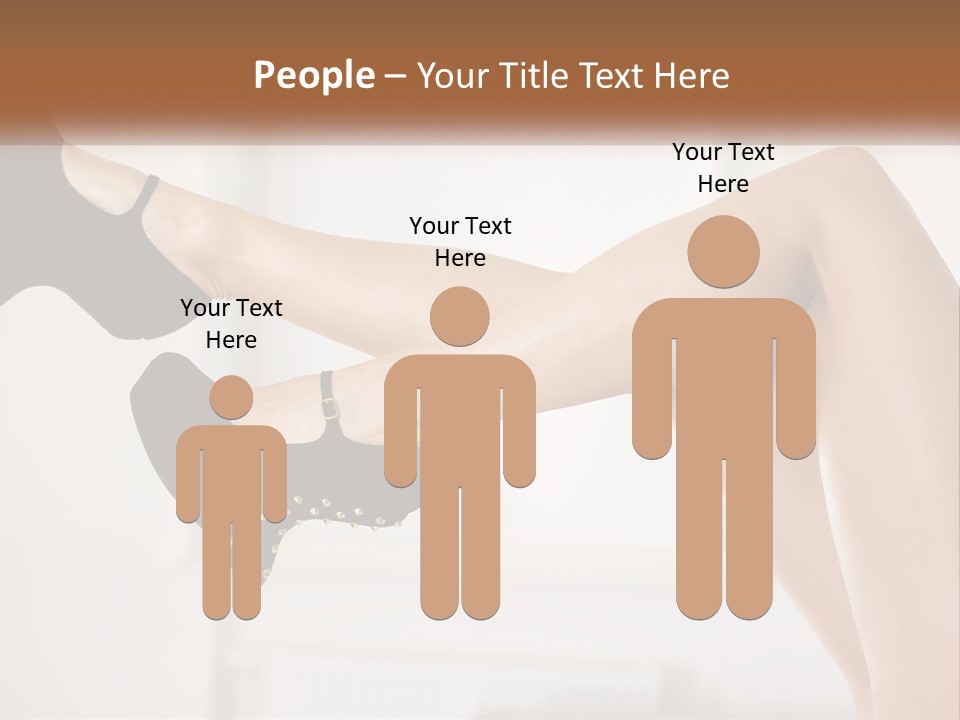 A Woman's Legs With Black Shoes And Heels PowerPoint Template