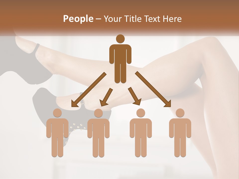 A Woman's Legs With Black Shoes And Heels PowerPoint Template