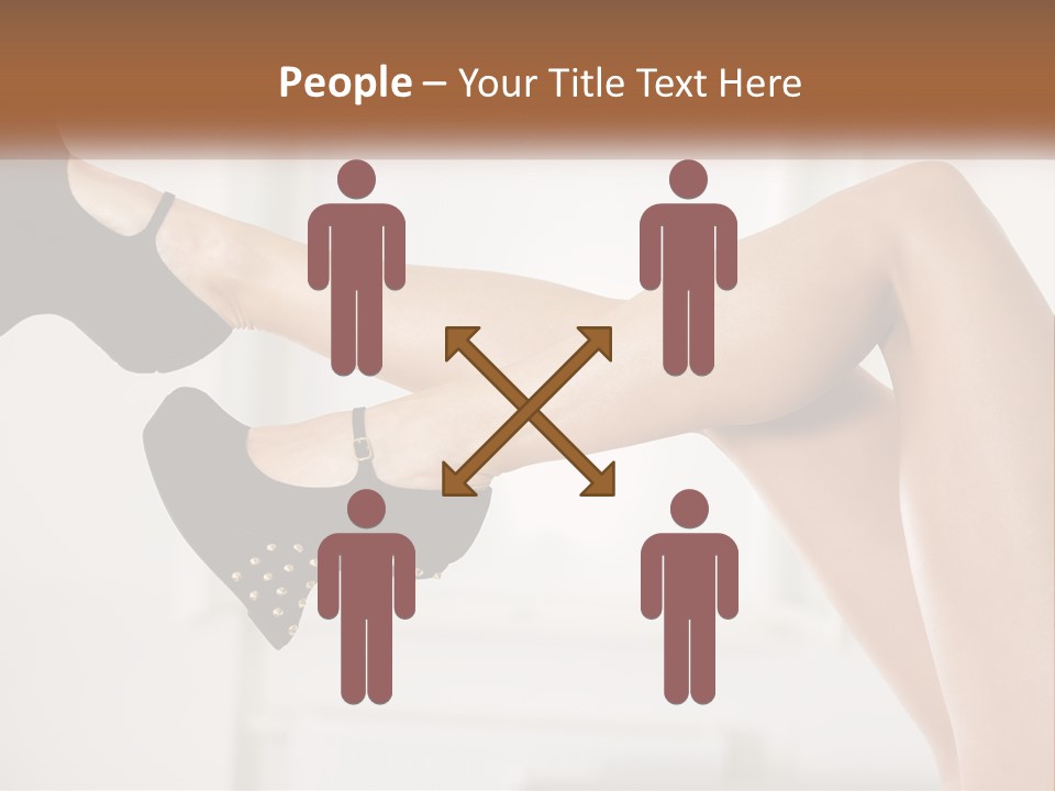 A Woman's Legs With Black Shoes And Heels PowerPoint Template