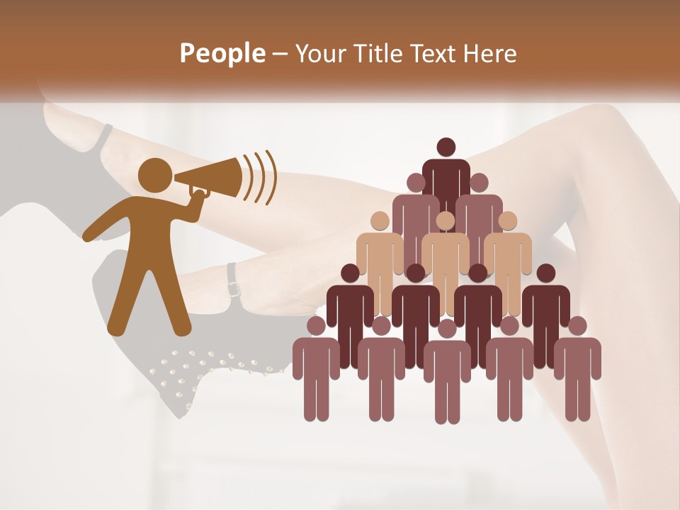 A Woman's Legs With Black Shoes And Heels PowerPoint Template