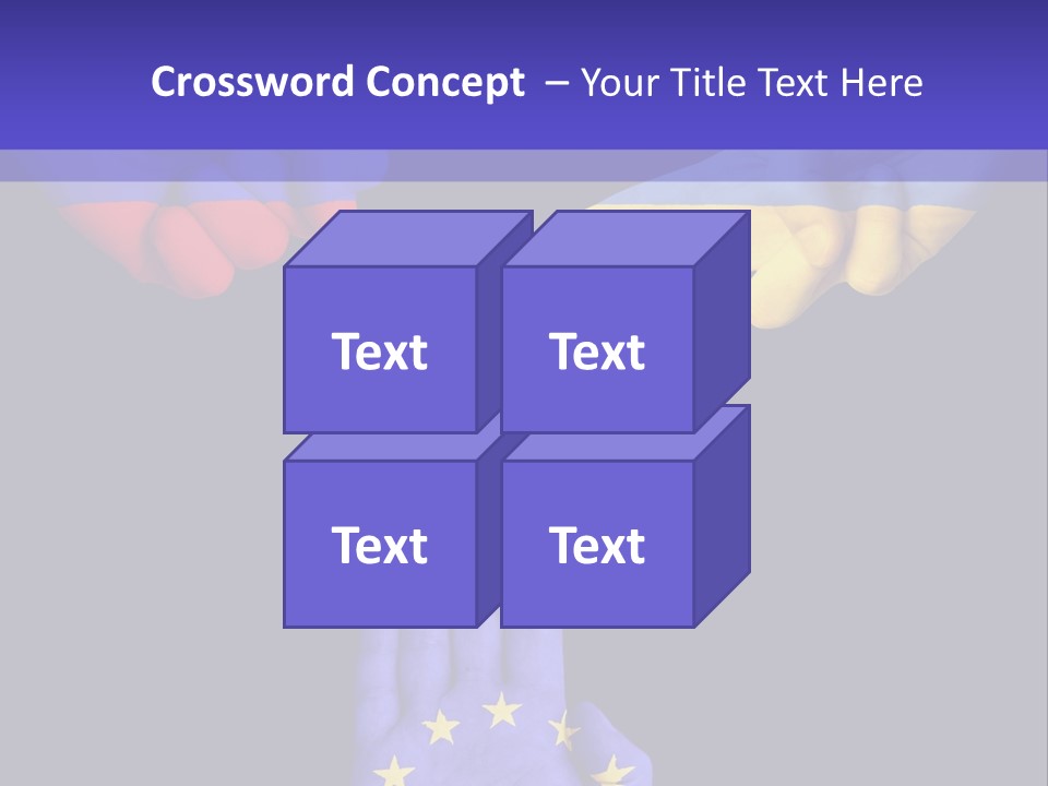 A Group Of Hands Painted With The Colors Of The Flag Of The Country Of Ukraine PowerPoint Template