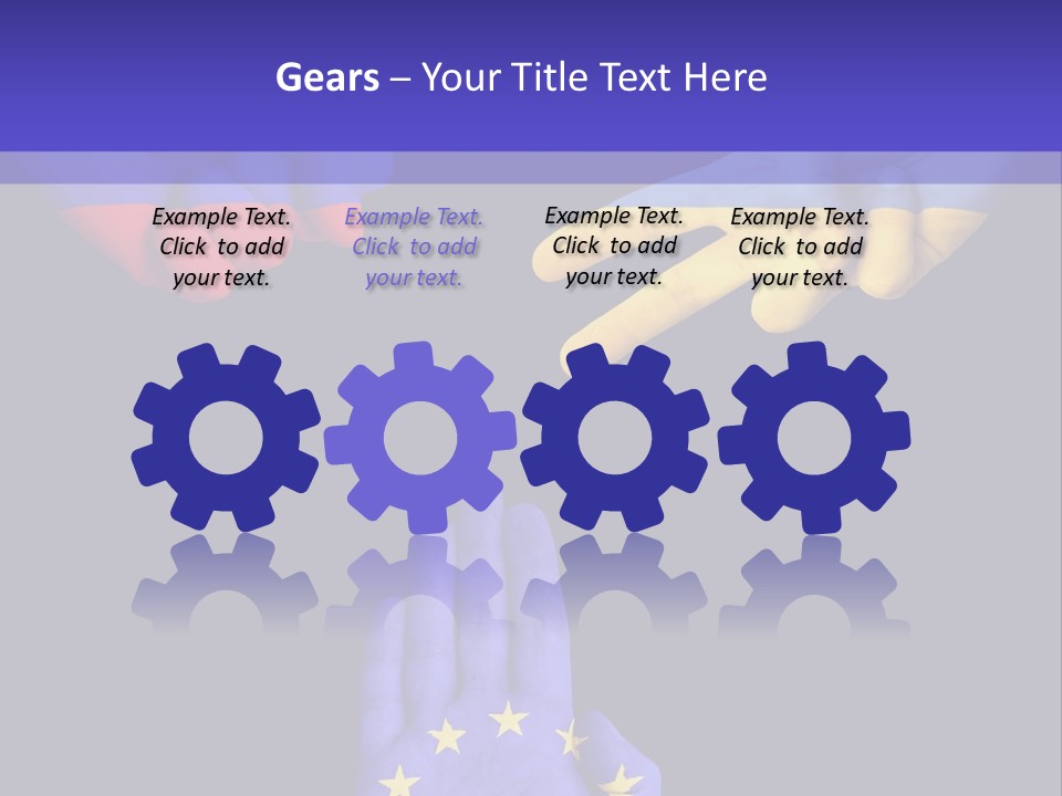 A Group Of Hands Painted With The Colors Of The Flag Of The Country Of Ukraine PowerPoint Template