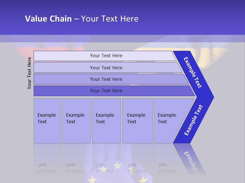 A Group Of Hands Painted With The Colors Of The Flag Of The Country Of Ukraine PowerPoint Template
