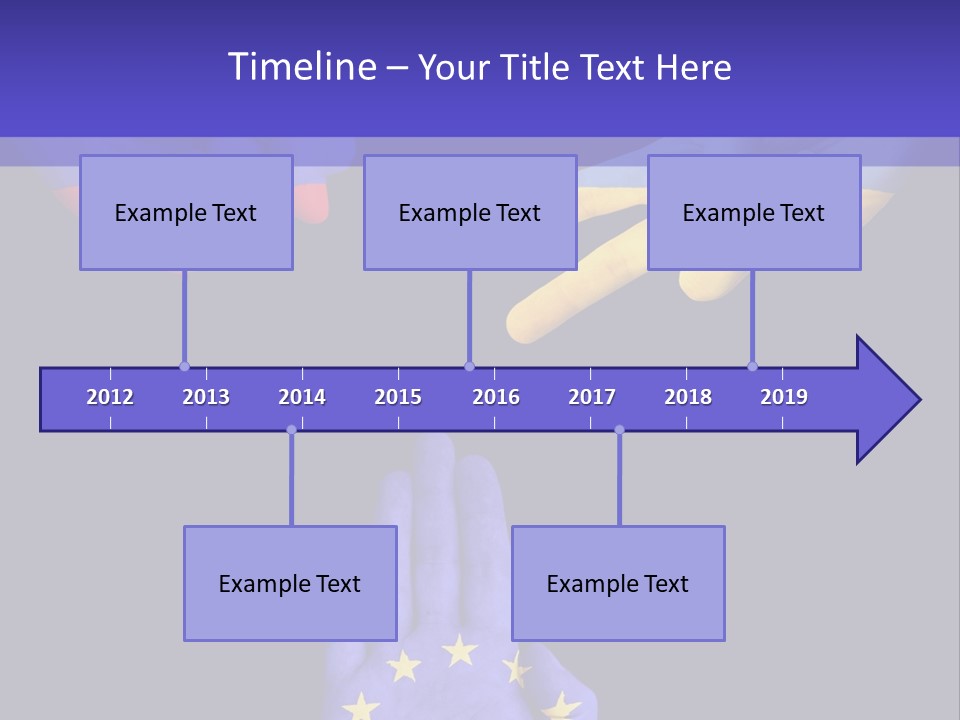 A Group Of Hands Painted With The Colors Of The Flag Of The Country Of Ukraine PowerPoint Template