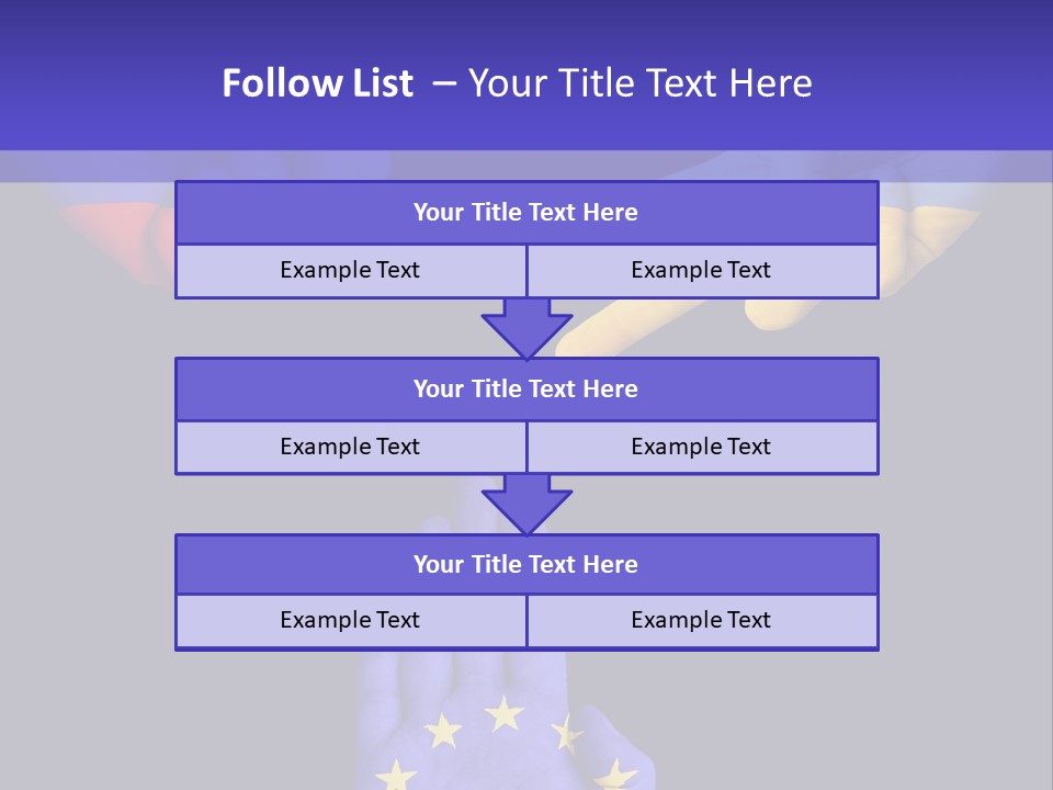 A Group Of Hands Painted With The Colors Of The Flag Of The Country Of Ukraine PowerPoint Template