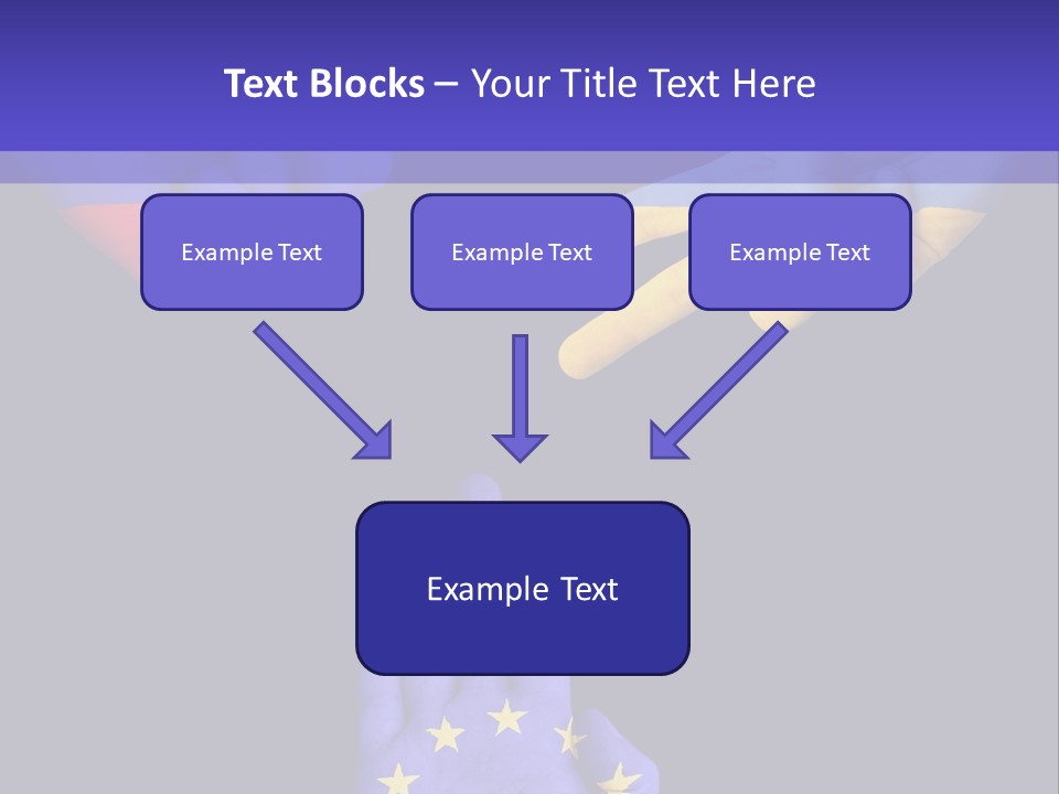 A Group Of Hands Painted With The Colors Of The Flag Of The Country Of Ukraine PowerPoint Template
