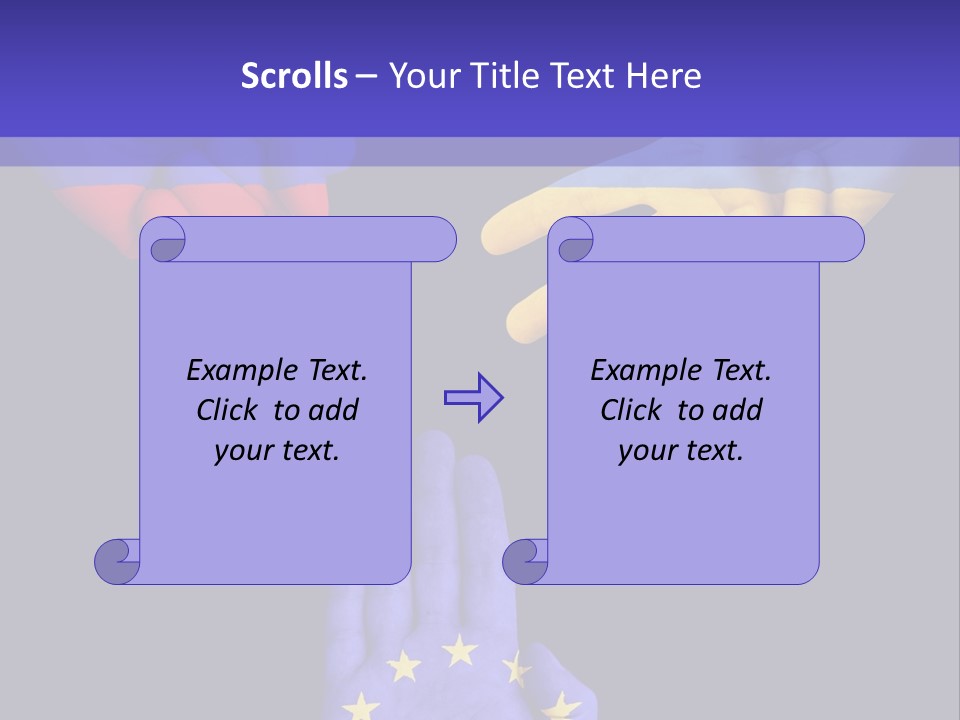 A Group Of Hands Painted With The Colors Of The Flag Of The Country Of Ukraine PowerPoint Template