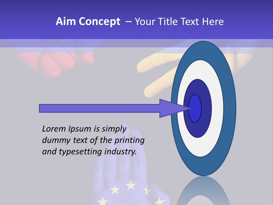 A Group Of Hands Painted With The Colors Of The Flag Of The Country Of Ukraine PowerPoint Template