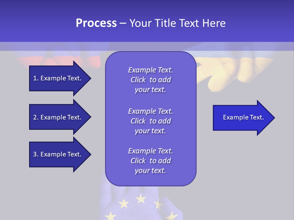 A Group Of Hands Painted With The Colors Of The Flag Of The Country Of Ukraine PowerPoint Template